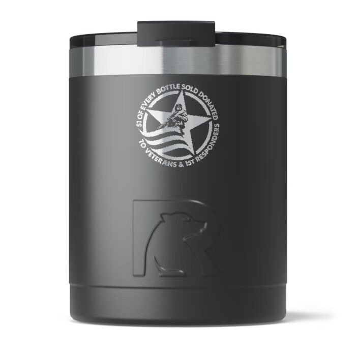 12oz. BGS Engraved RTIC Essential Lowball Tumbler (BLACK) - Image 2