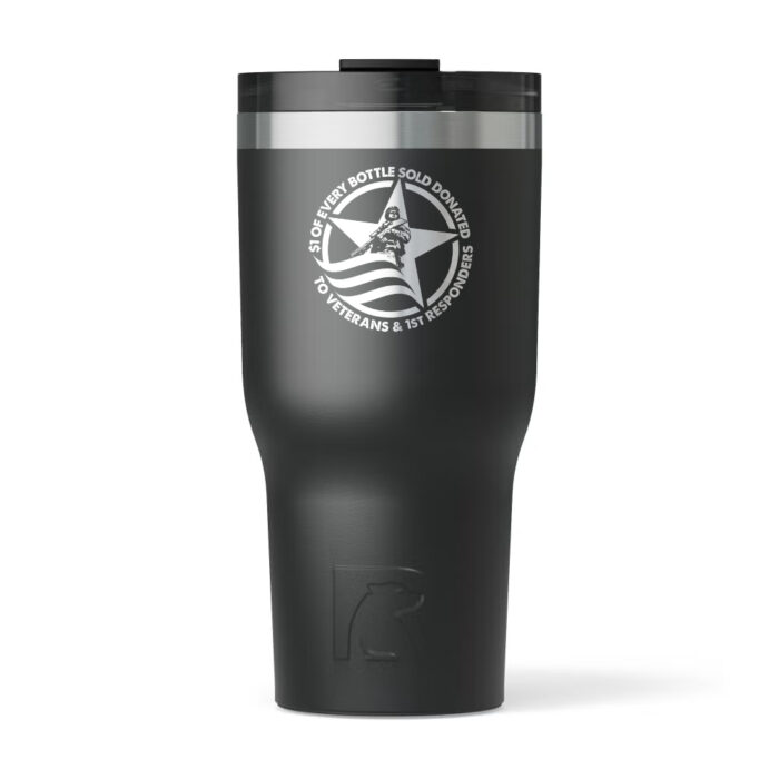 20oz. BGS Engraved RTIC Essential Tumbler (BLACK) - Image 2