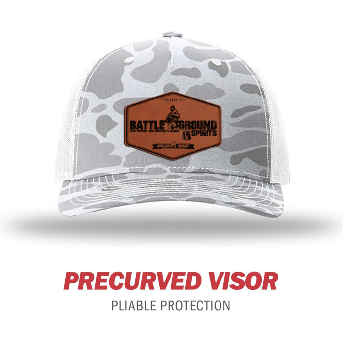 Blizzard Duck Camo, Richardson 112 Trucker Hat - 5 Panel Premium Adjustable Snapback Hat - Structured - Image 2