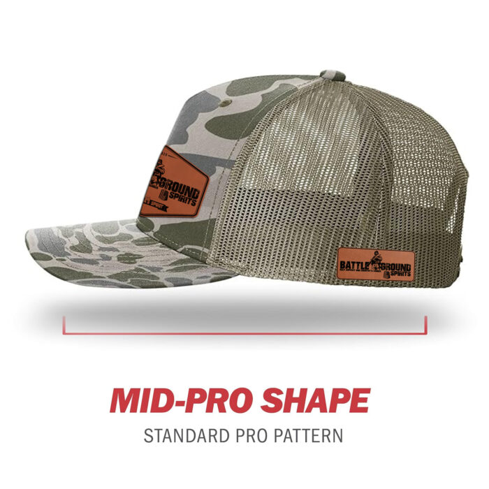 Marsh Duck Camo, Richardson 112 Trucker Hat - 5 Panel Premium Adjustable Snapback Hat - Structured - Image 3