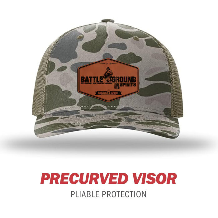 Marsh Duck Camo, Richardson 112 Trucker Hat - 5 Panel Premium Adjustable Snapback Hat - Structured - Image 2